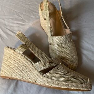 Ralph Lauren Tan Espadrille Wedges New Without Tags